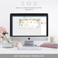 Ferras Blossom Greenery | Printable Boarding Pass - Black Bow Studio