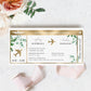 Ferras Blossom Greenery | Printable Boarding Pass - Black Bow Studio