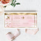 Watercolour Pink | Printable Boarding Pass - Black Bow Studio