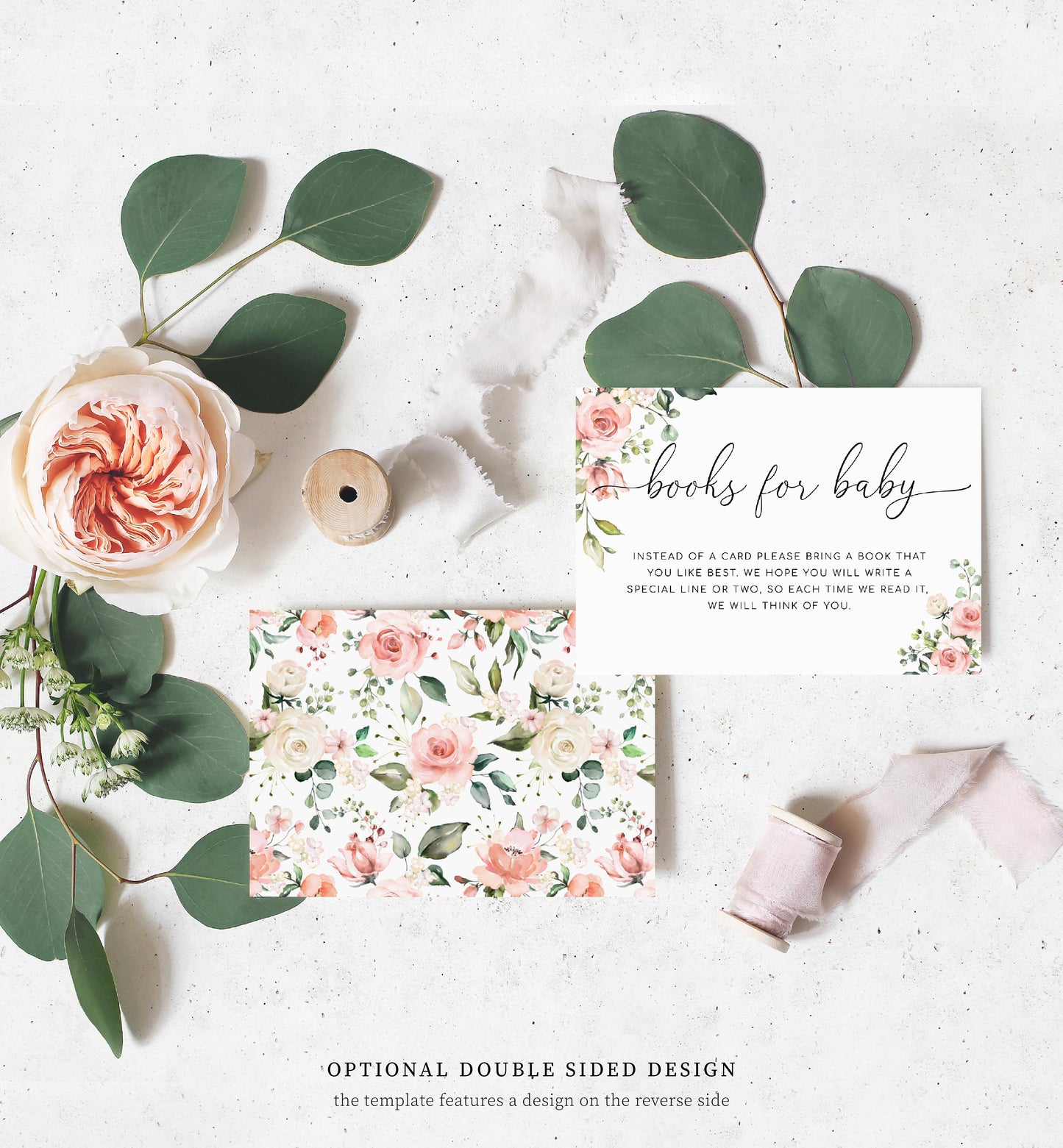 Darcy Floral Pink | Printable Baby Shower Invitation Template Suite