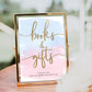 Watercolour Pink Blue | Printable Books and Gifts Sign