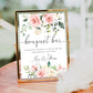 Darcy Floral Pink | Printable Bouquet Bar Sign Template