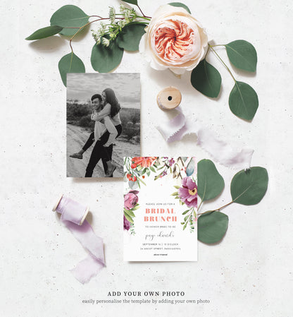 Rosings Floral | Printable Bridal Shower Invitation Suite - Black Bow Studio