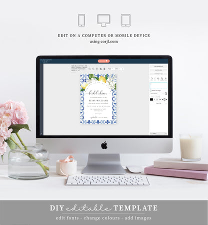 The Med Arch Lemons | Printable Bridal Shower Invitation Suite