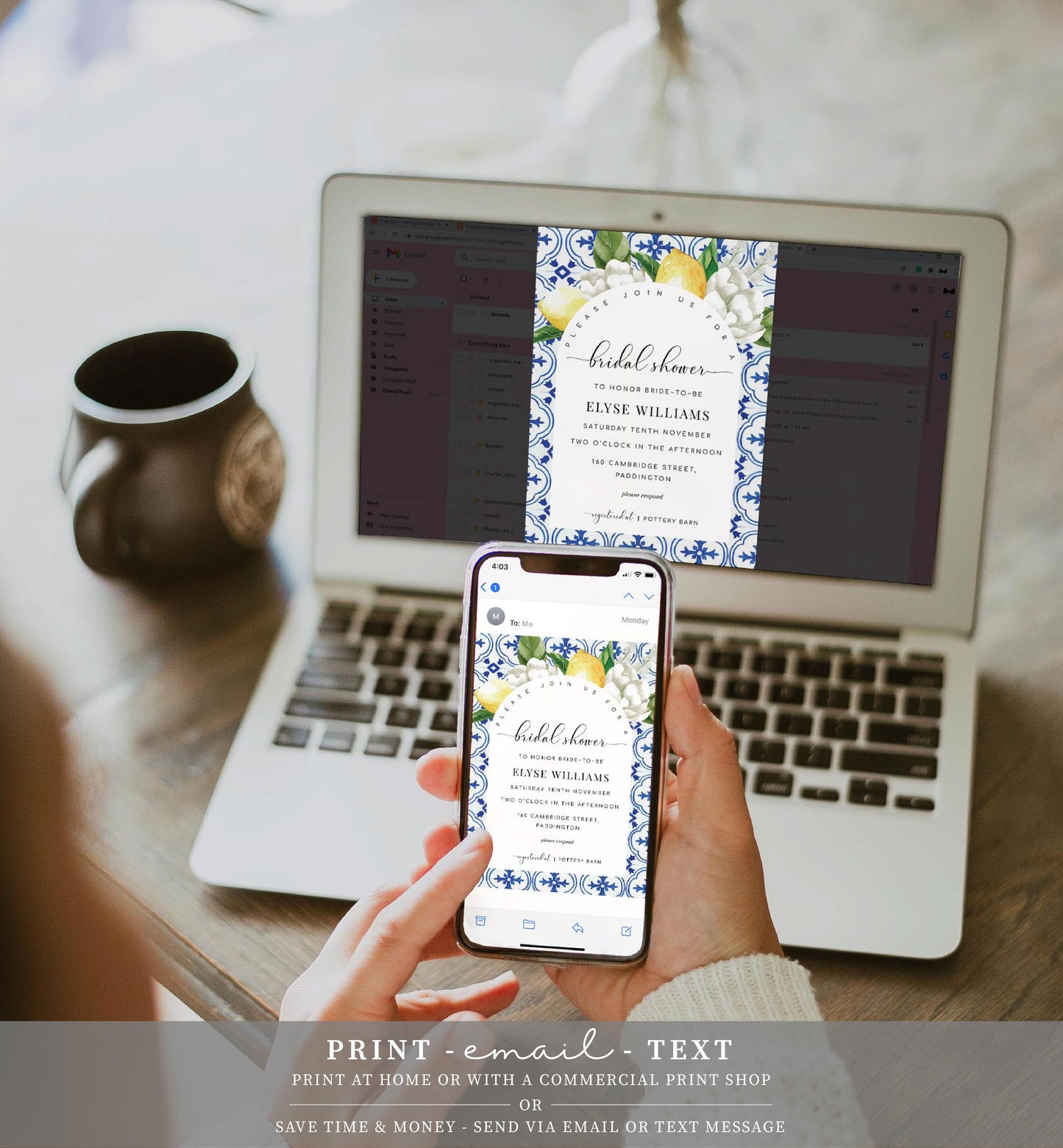 The Med Arch Lemons | Printable Bridal Shower Invitation Suite