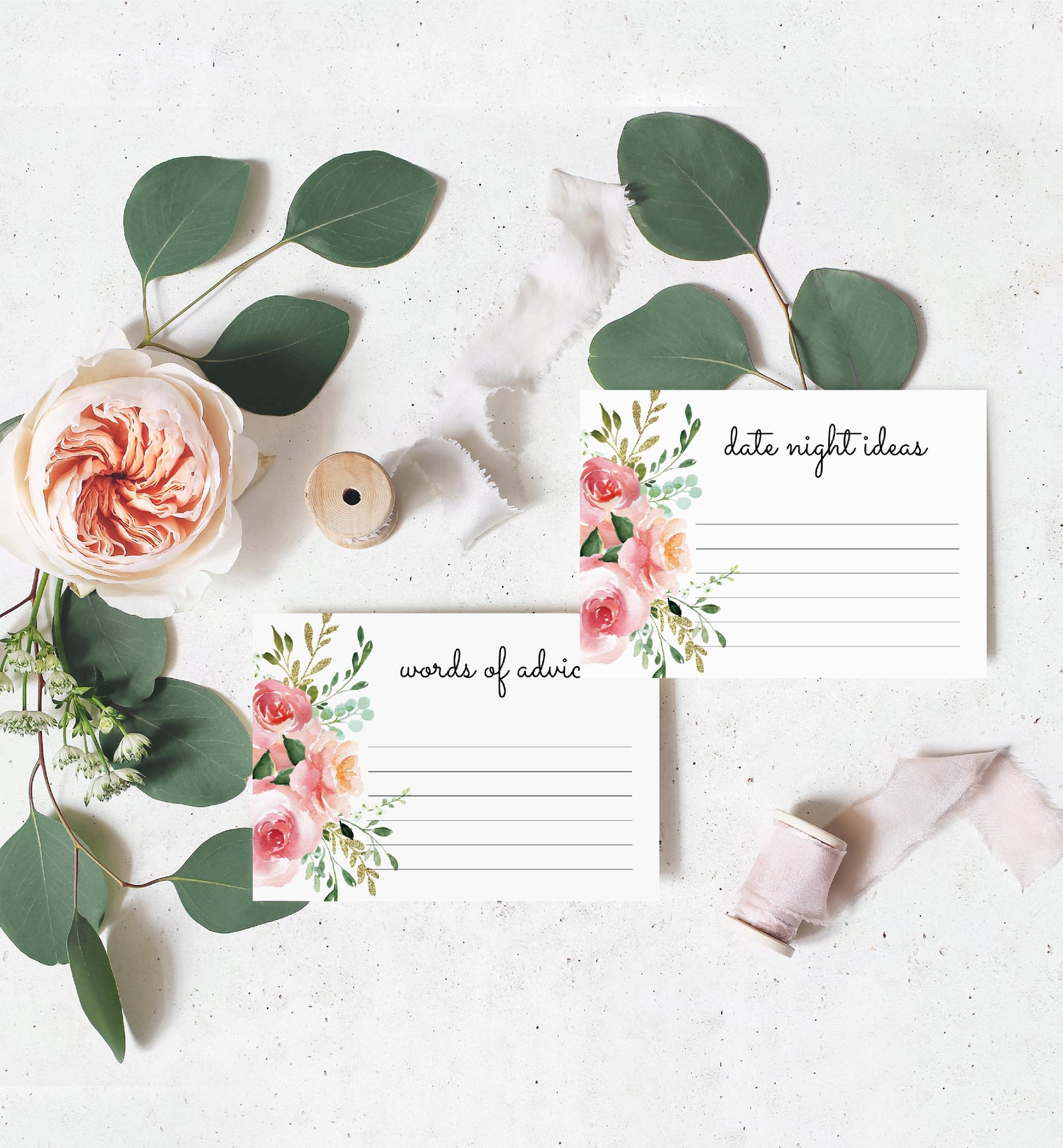 Ashton Floral White | Printable Bridal Shower Games Bundle Template