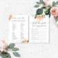 Darcy Floral Peach | Printable Bridal Shower Games Bundle Template - Black Bow Studio