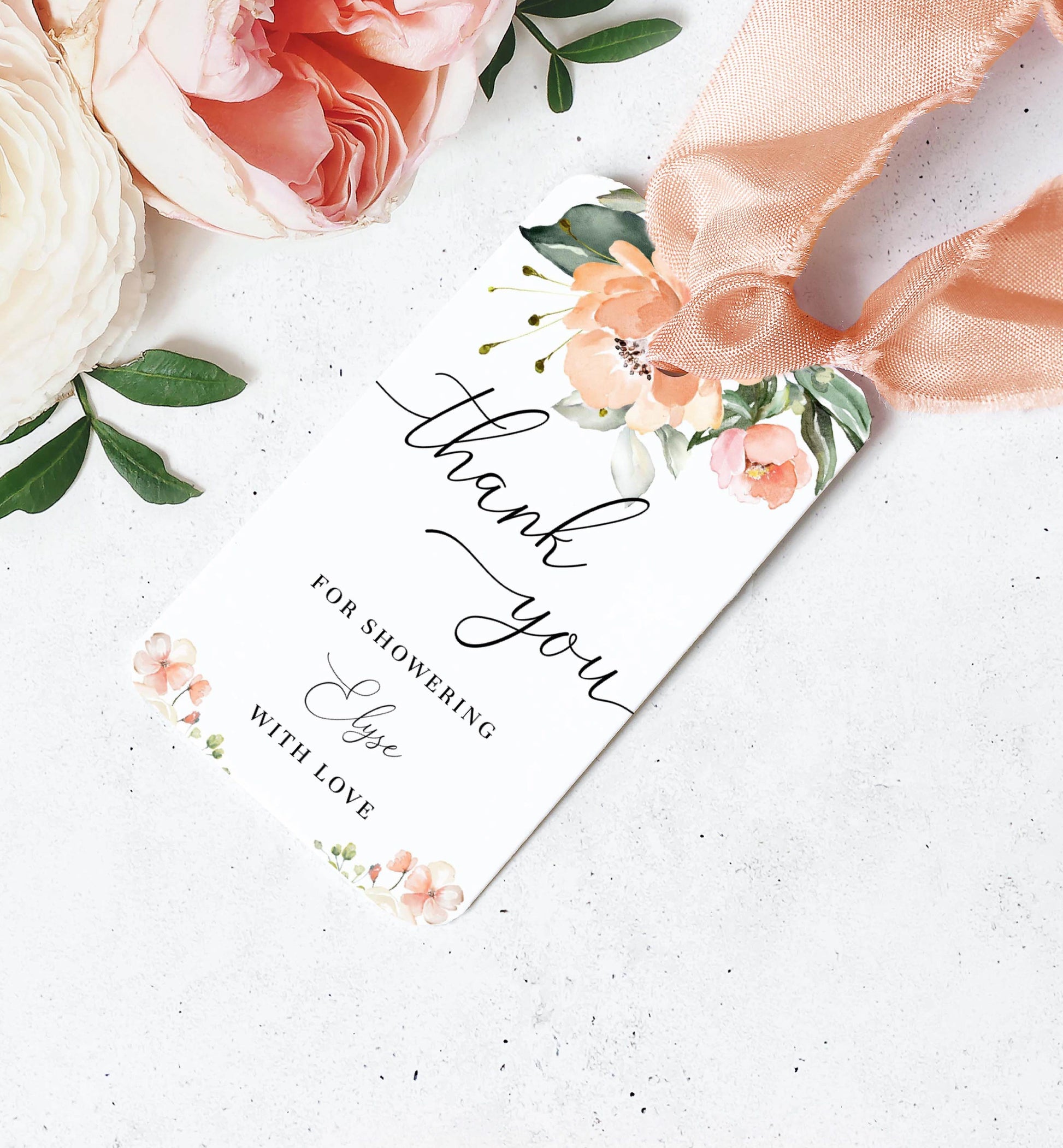 Darcy Floral Peach | Printable Bridal Shower Games Bundle Template - Black Bow Studio