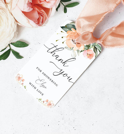 Darcy Floral Peach | Printable Bridal Shower Games Bundle Template - Black Bow Studio