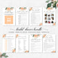 Darcy Floral Peach | Printable Bridal Shower Games Bundle Template - Black Bow Studio