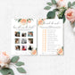 Darcy Floral Peach | Printable Bridal Shower Games Bundle Template - Black Bow Studio