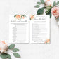 Darcy Floral Peach | Printable Bridal Shower Games Bundle Template - Black Bow Studio