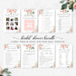 Darcy Floral Pink | Printable Bridal Shower Games Bundle Template - Black Bow Studio