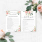Darcy Floral Pink | Printable Bridal Shower Games Bundle Template - Black Bow Studio