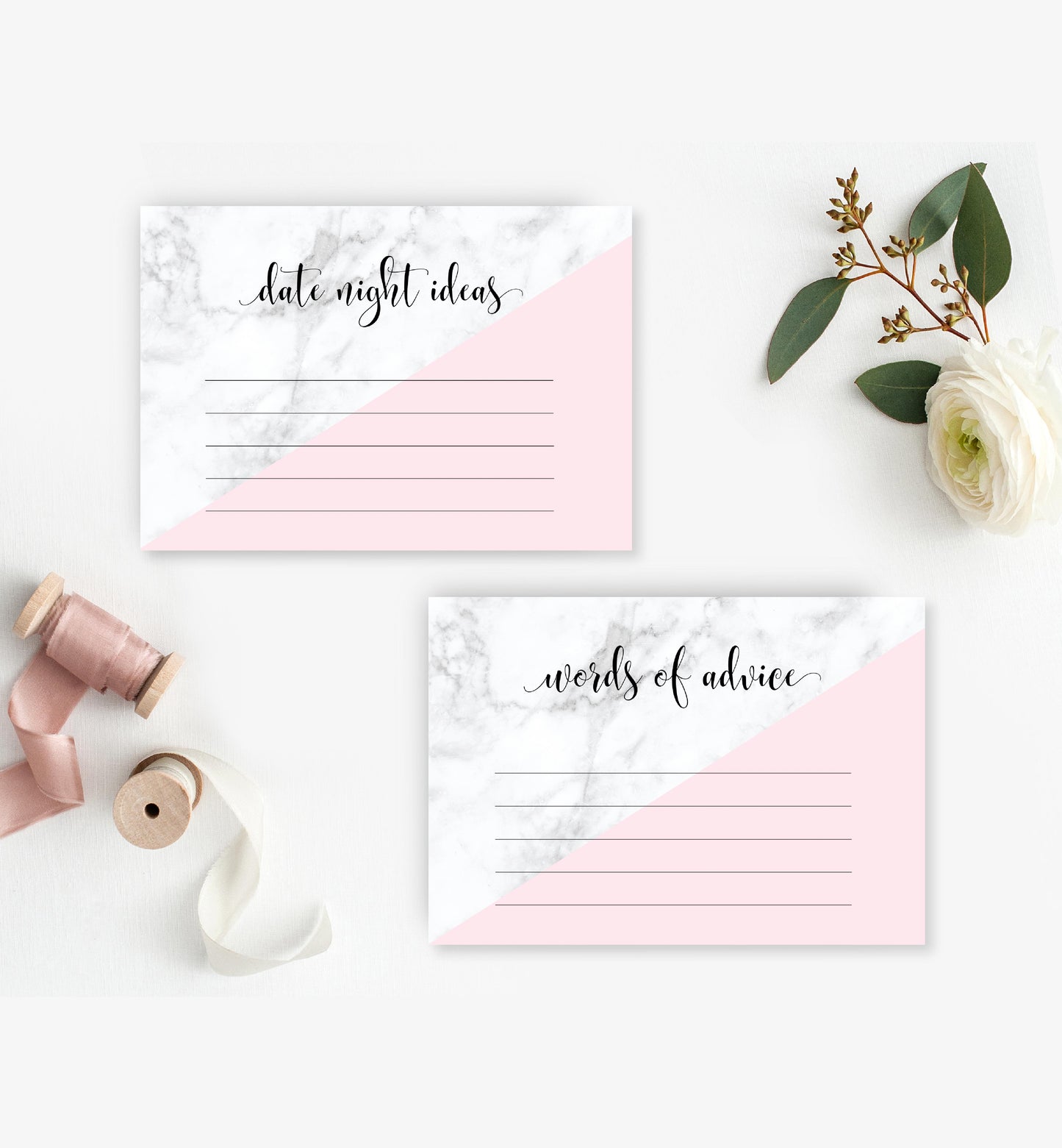Marble Pink | Printable Bridal Shower Games Bundle - Black Bow Studio