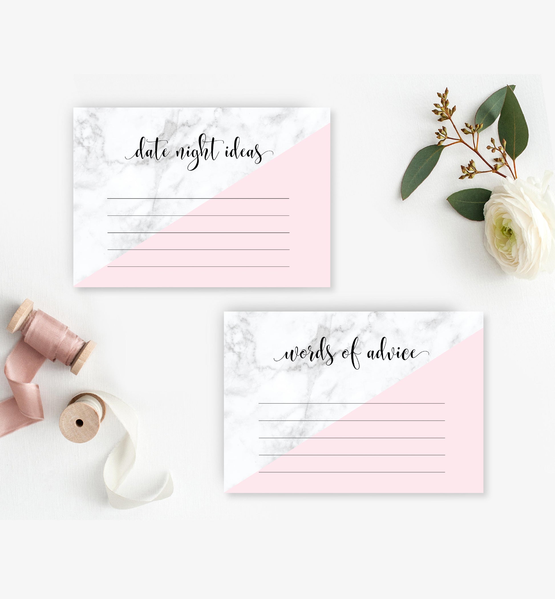 Marble Pink | Printable Bridal Shower Games Bundle - Black Bow Studio