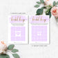 Watercolour Purple | Printable Bridal Shower Games Bundle