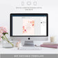Abbieville Floral Pink | Printable Bridal Shower Invitation Suite Template - Black Bow Studio