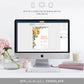 Clementine White | Printable Bridal Shower Invitation Template