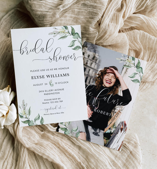 Muted Greenery | Printable Bridal Shower Invitation