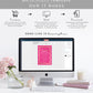 Wave Hot Pink Gold | Printable Bridal Shower Invitation Template