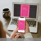 Wave Hot Pink Gold | Printable Bridal Shower Invitation Template