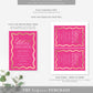 Wave Hot Pink Gold | Printable Bridal Shower Invitation Template