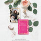 Wave Hot Pink Gold | Printable Bridal Shower Invitation Template