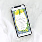 Positano Lemons | Smartphone Bridal Shower Invitation Template