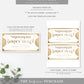 Golden Ticket Gold | Printable Bridesmaid Custom Gift Voucher Template