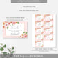 Quinn Floral Pink | Printable Bridesmaid Proposal Wine Label Template