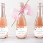 Quinn Floral Pink | Printable Bridesmaid Proposal Wine Label Template