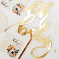 Cake Topper Gold Mirror Acrylic | Oh Baby - Black Bow Studio