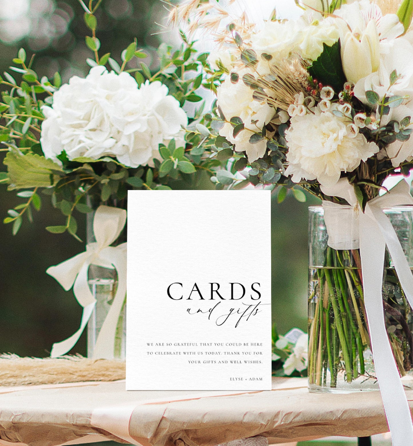 Ellesmere White | Printable Cards and Gifts Sign Template
