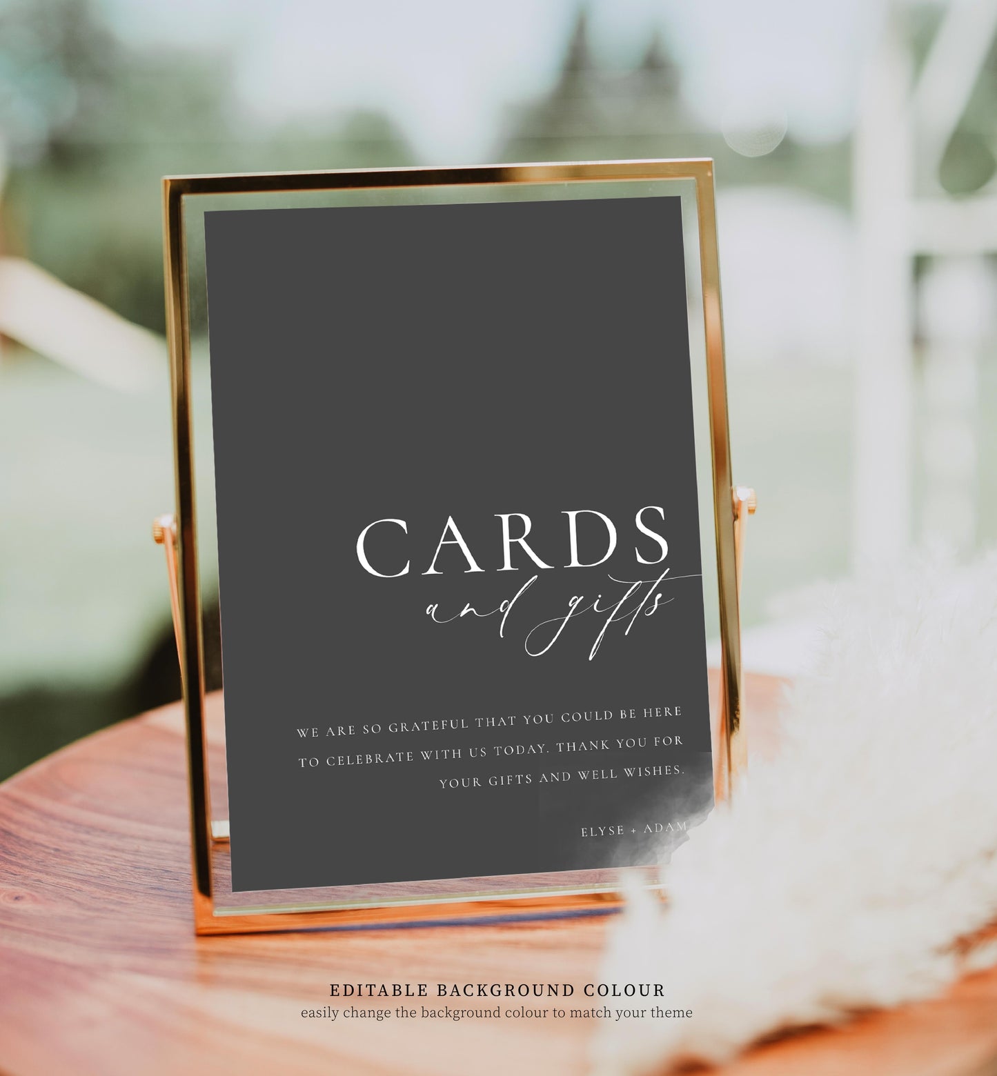 Ellesmere White | Printable Cards and Gifts Sign Template