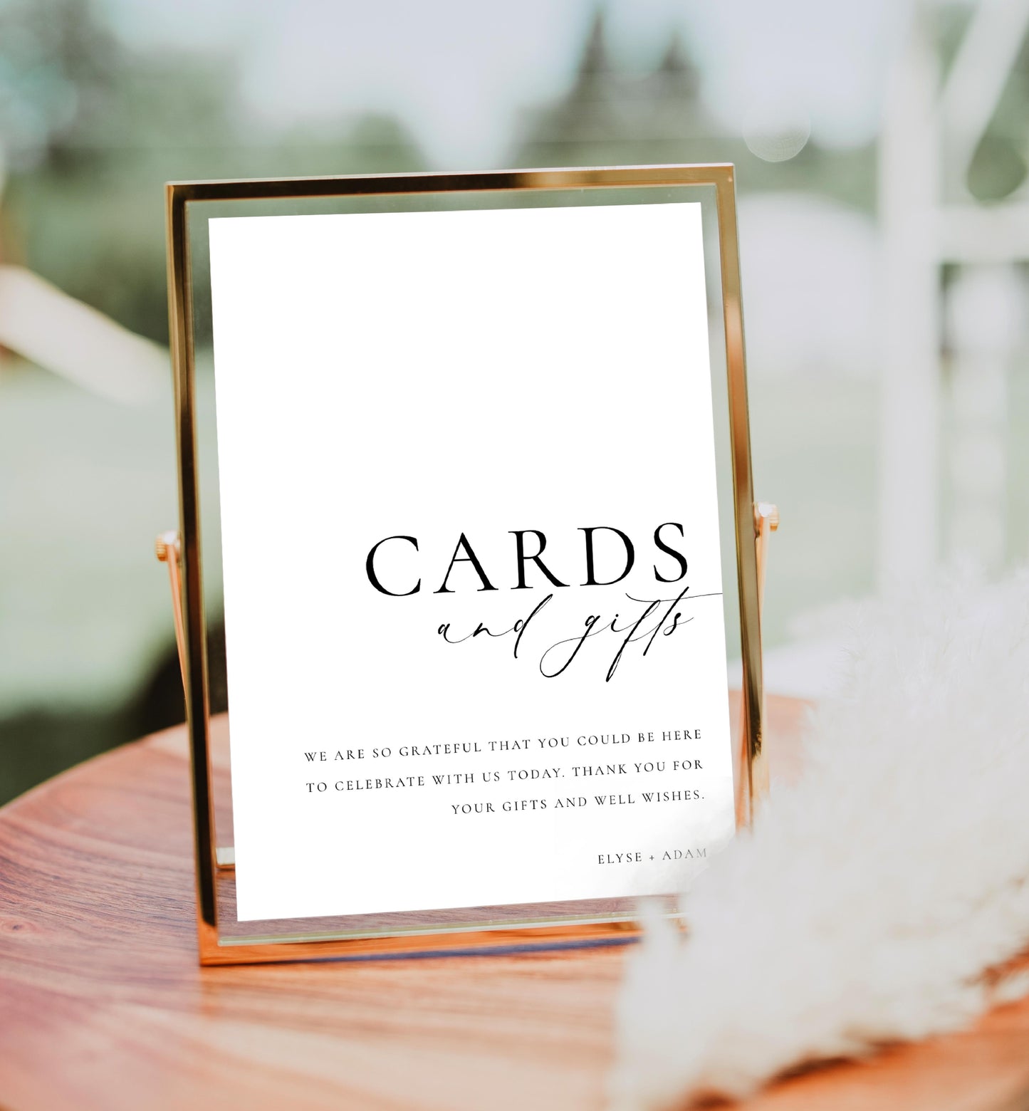 Ellesmere White | Printable Cards and Gifts Sign Template