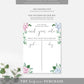 Ferras Blossom Pink Blue | Printable Gender Reveal Voting Game Sign