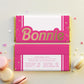 Barbie Party Hot Pink Gold | Printable Chocolate Bar Favour Wrappers Template