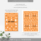 Friendly Ghost Orange | Printable Halloween Chocolate Bar Favour Wrappers Template