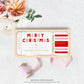 Stripe Pink Gold | Printable Christmas Concert Custom Gift Voucher Template