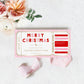 Stripe Pink Gold | Printable Christmas Concert Custom Gift Voucher Template