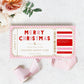 Stripe Pink Gold | Printable Christmas Concert Custom Gift Voucher Template
