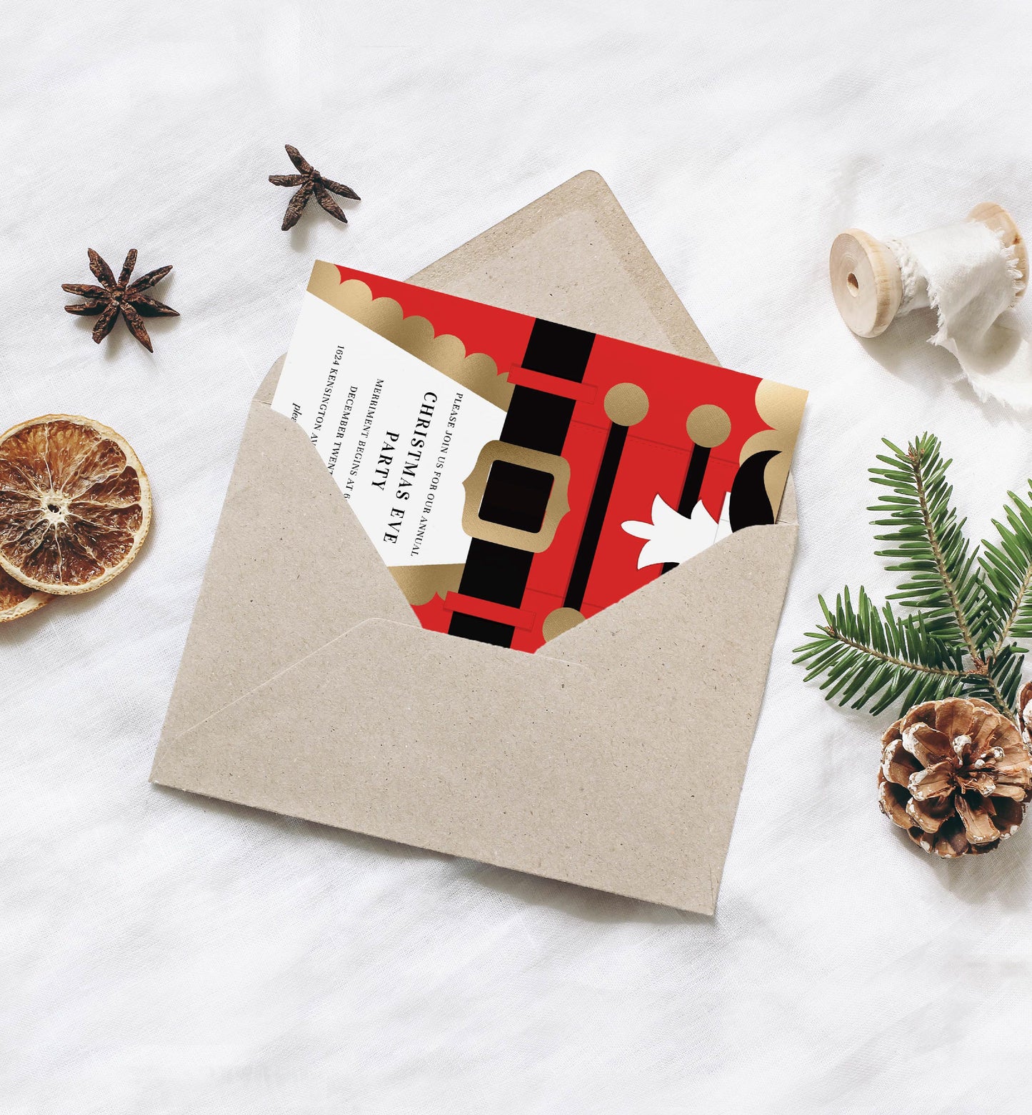 Nutcracker Coat Red | Printable Christmas Party Invitation