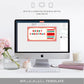 Stripe Red Gold | Printable Christmas Custom Gift Voucher Template