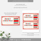 Stripe Red Gold | Printable Christmas Custom Gift Voucher Template