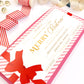 Stripe Pink Red | Christmas Gift Voucher