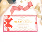 Stripe Pink Red | Christmas Gift Voucher