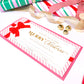 Stripe Pink Red | Christmas Gift Voucher