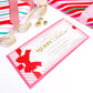 Stripe Pink Red | Christmas Gift Voucher