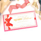 Stripe Pink Red | Christmas Gift Voucher